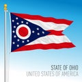 Ohio federal state flag, United States of America Royalty Free Stock Photo