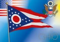 Ohio flag, us state Royalty Free Stock Photo