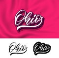 Ohio hand lettering design Royalty Free Stock Photo