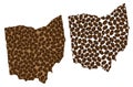 Ohio - map of coffee bean