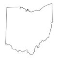 Ohio map outline vector illustartion