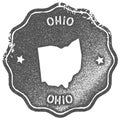 Ohio map vintage stamp. Royalty Free Stock Photo