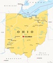 Ohio, OH, political map, The Buckeye State, The Heart of It All