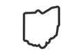 Ohio outline symbol. US state map. Vector illustration