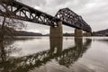 Ohio River Bridge - Weirton, West Virginia and Steubenville, Ohio Royalty Free Stock Photo