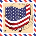 Ohio stamp. Vector illustration decorative design Royalty Free Stock Photo