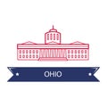 Ohio state capitol. Vector illustration decorative design Royalty Free Stock Photo
