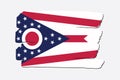 Ohio State Flag with colored hand drawn lines in Vector Format Royalty Free Stock Photo