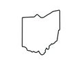 US state map. Ohio outline symbol. Vector illustration