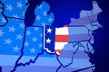 Ohio State Map USA United States America Flag Royalty Free Stock Photo