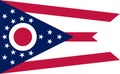 Ohio vector flag. Illustration. United States of America