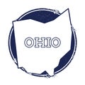 Ohio vector map. Royalty Free Stock Photo