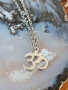 Ohm necklace spiritual silver