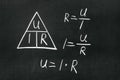 Ohm's Law triangle Royalty Free Stock Photo