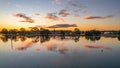 Ohmas Bay Sunset with Clouds and Reflections