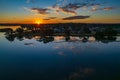 Ohmas Bay Sunset with Clouds and Reflections