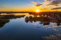 Ohmas Bay Sunset with Clouds and Reflections