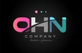 OHN o h n three letter logo icon design Royalty Free Stock Photo