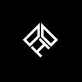 OHO letter logo design on black background. OHO creative initials letter logo concept. OHO letter design Royalty Free Stock Photo