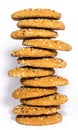 Ohomemade fresh oats cookies isolated