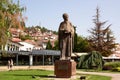 The statue of Saint Naum in Ohrid. North Macedonia