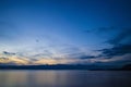 Ohrid lake sunset Royalty Free Stock Photo