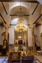 OHRID, NORTH MACEDONIA - AUGUST 7, 2019: Interior of the church of Saints Clement and Panteleimon in Ohrid town, North