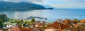 Ohrid panorama. Aerial view. Macedonia Royalty Free Stock Photo