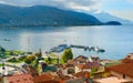 Ohrid skyline. Aerial view. Macedonia Royalty Free Stock Photo