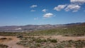 OHV area just outside the city limits of Reno Nevada. Truck parked with bike ramp down Royalty Free Stock Photo