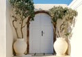 Oia. Beautiful door to the house. Royalty Free Stock Photo