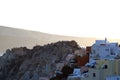 OIA, GREECE, 19 September 2018 Tourists waiting to take pictures of the sunset in Santorini