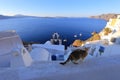 Oia (Ia) village on Santorini island in the morning, Greece Royalty Free Stock Photo