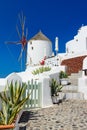 Windmill on the streets of Oia, santorini, Greece, Caldera,Aegea Royalty Free Stock Photo