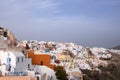 Oia town at sunset, Santorini island, Cyclades, Greece Royalty Free Stock Photo