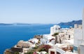 Oia with typical white and blue painted houses on the island of Santorini(Thera), Greece. Royalty Free Stock Photo