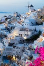 Oia village at night, Santorini Royalty Free Stock Photo