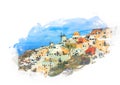 Oia village, Santorini island, Greece Royalty Free Stock Photo