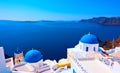 Oia village in Santorini island Royalty Free Stock Photo