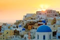 Oia village at sunset, Santorini island, Greece