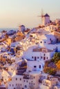 Oia village at sunset, Santorini island