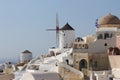 Oia village with windmill in greek island Royalty Free Stock Photo