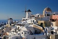 Oia windmill, Santorini - Cyclades, Greece Royalty Free Stock Photo