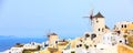 Oia windmill in Santorini island, Greece Royalty Free Stock Photo