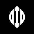 OID circle letter logo design with circle and ellipse shape. OID ellipse letters with typographic style. The three initials form a Royalty Free Stock Photo