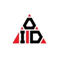 OID triangle letter logo design with triangle shape. OID triangle logo design monogram. OID triangle vector logo template with red Royalty Free Stock Photo
