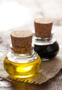 Oil and balsamic vinegar Royalty Free Stock Photo