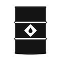 Oil barrel black simple icon
