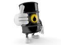Oil barrel character with thumbs up gesture