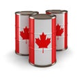 Oil barrel with flag of Canada